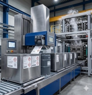 Высокопроизводительная интегрированная система маркировки и переменной печати для крупномасштабного производства.